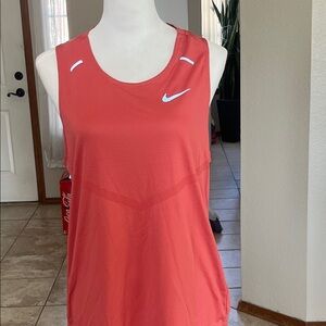 Nike Running Dri-FIT Women’s Tank Top Medium Orange Athletic Workout